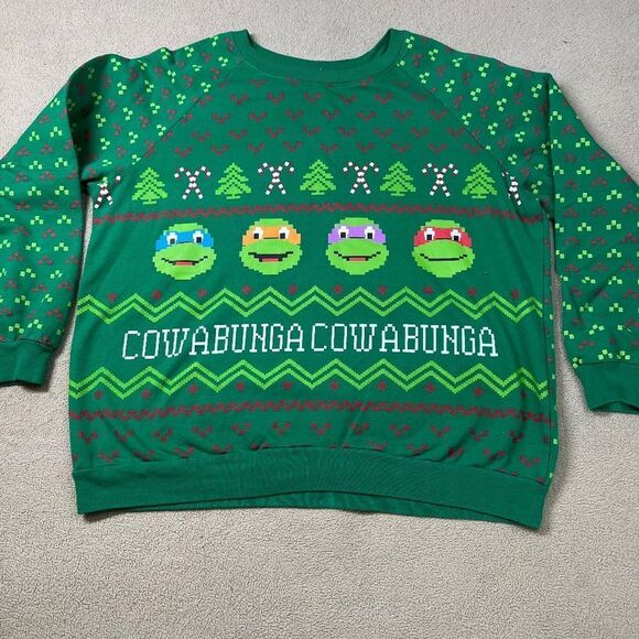 Teenage Mutant Ninja Turtles Christmas Sweater size M - Picture 1 of 9